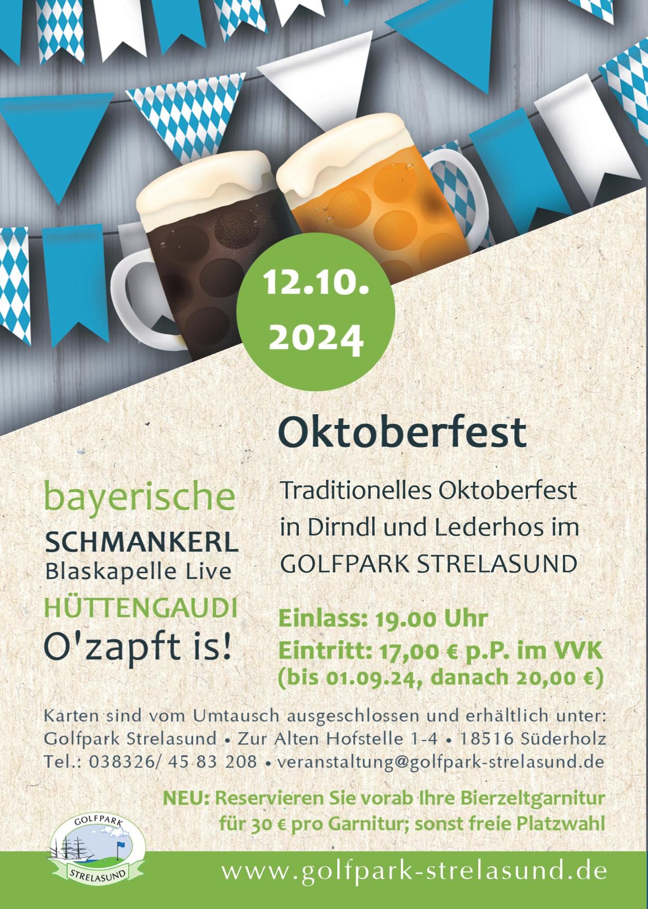 Oktoberfest im Golfpark Strelasund 12.10.2024